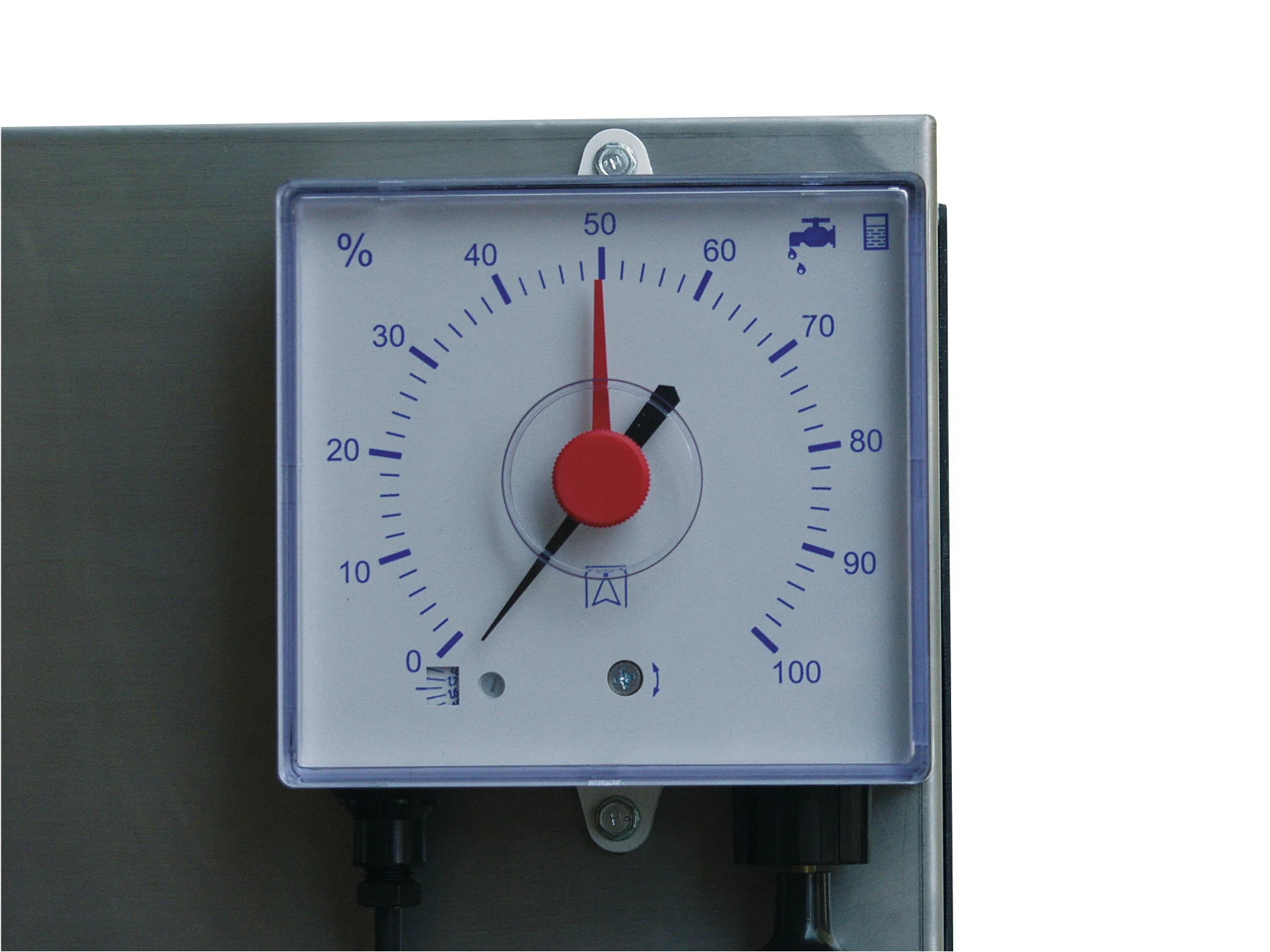 Pneumatic filling level indicator
