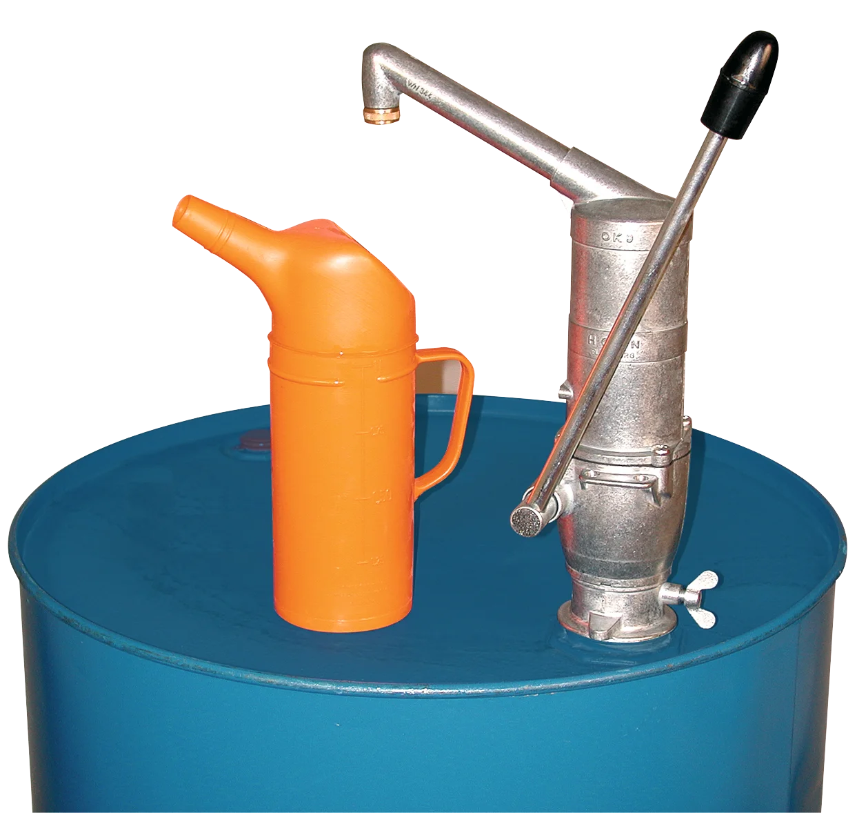 Handpump med krökt pip