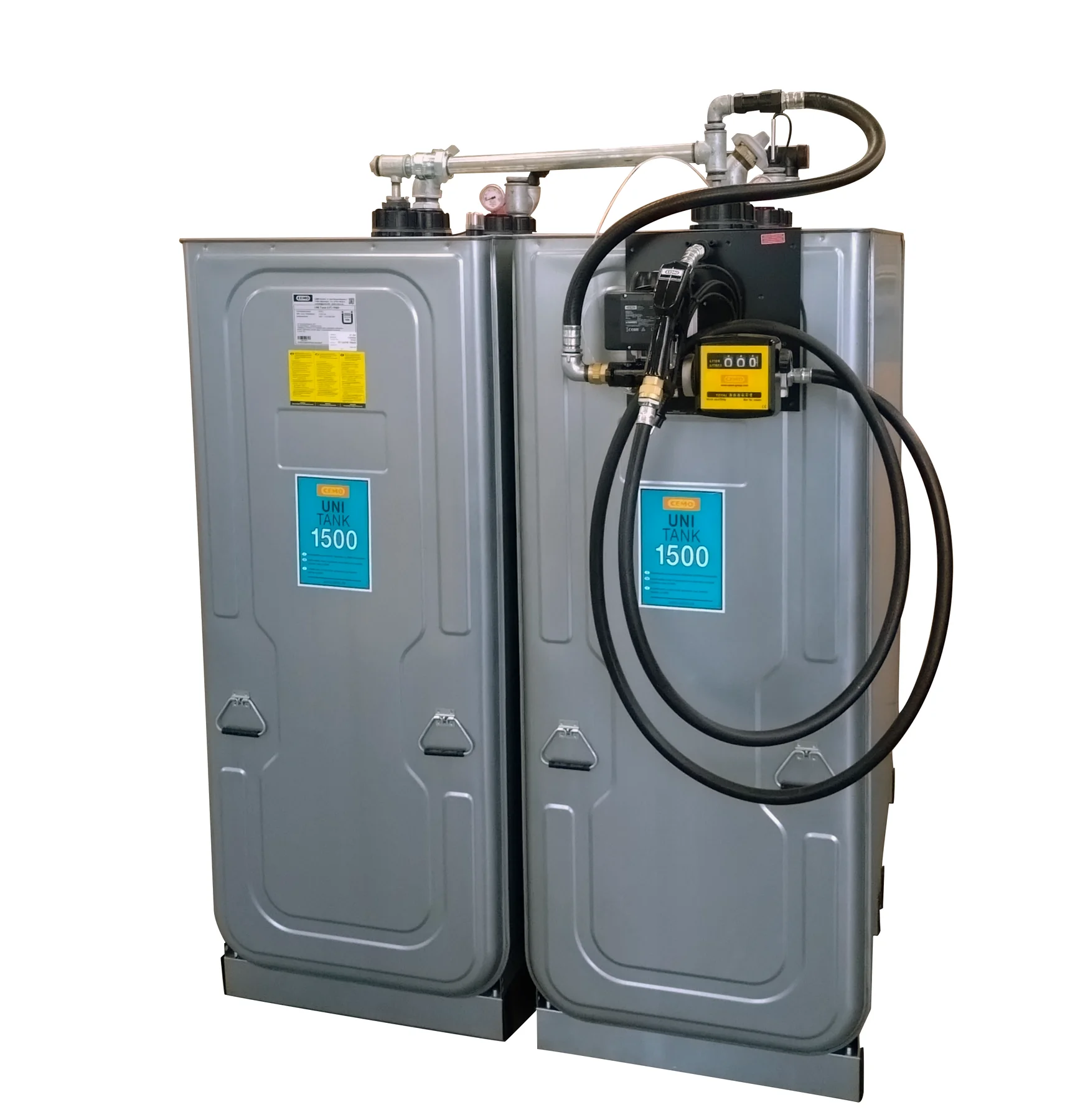 Dieseltanksystem med två UNI-Tankar 1500 l