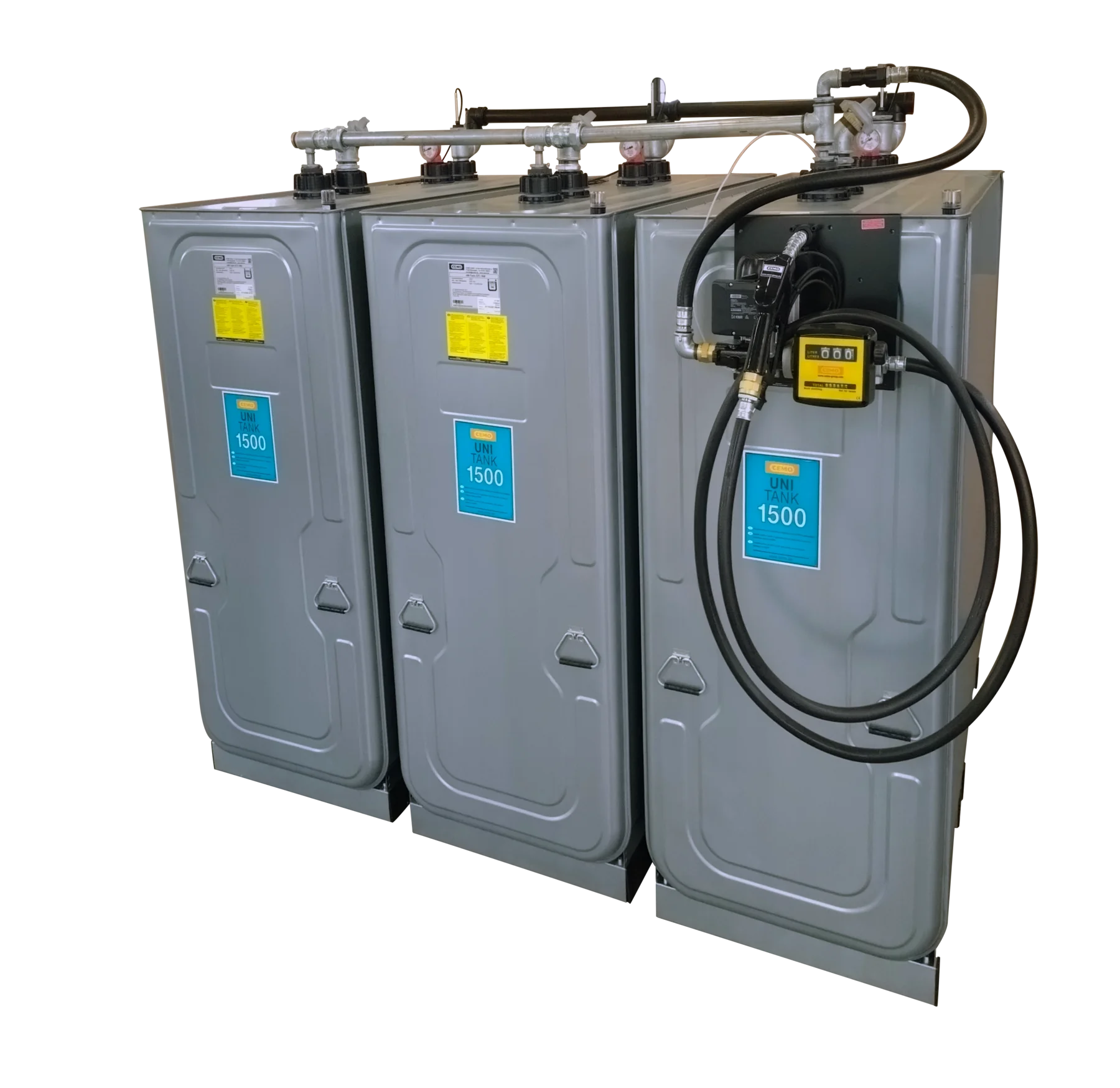 Dieseltanksystem med tre UNI-Tankar 1500 l