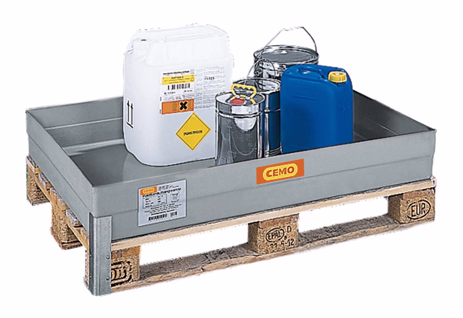 GRP sump pallet 150 for Euro pallets without approval