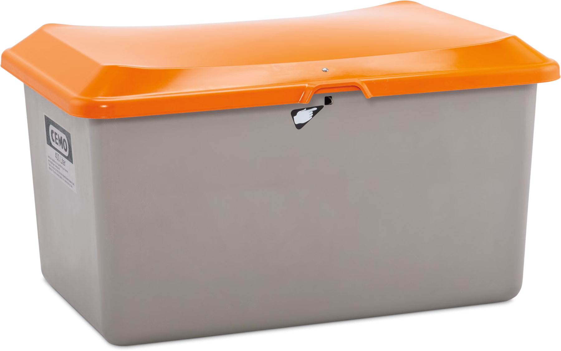 GRP Grit container Plus3 400 l, grey/orange