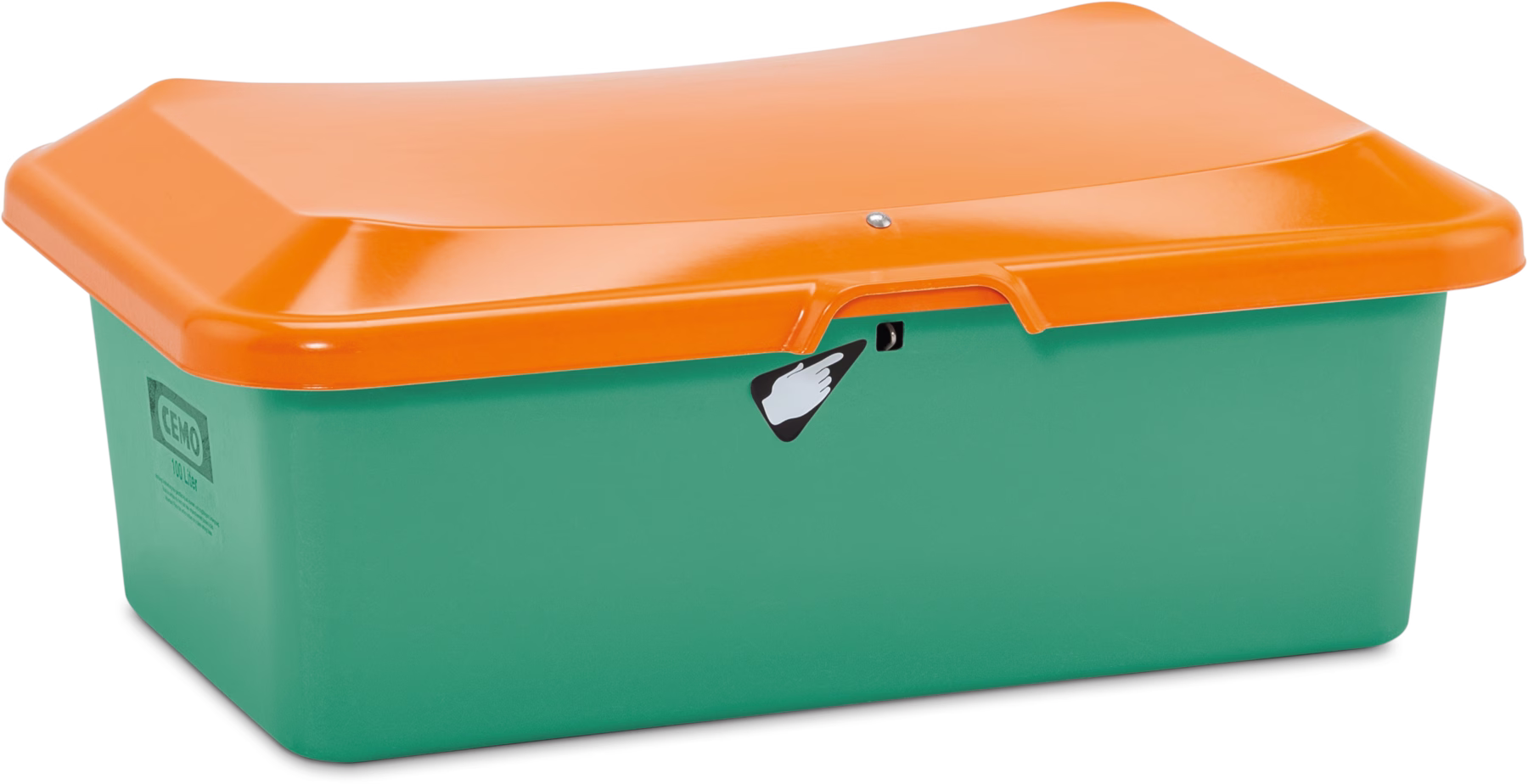 GRP Grit container Plus3 100 l, green/orange