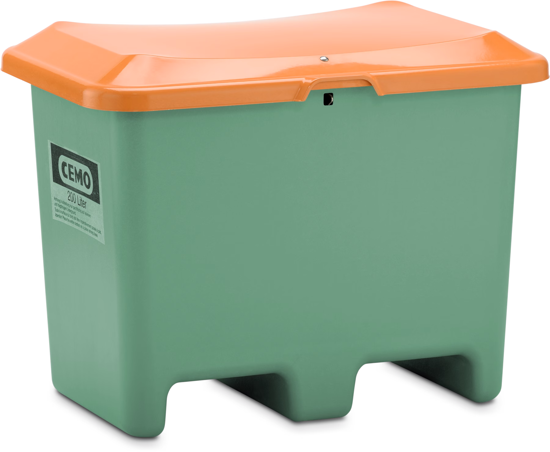 GRP Grit container Plus3 200 l, green/orange