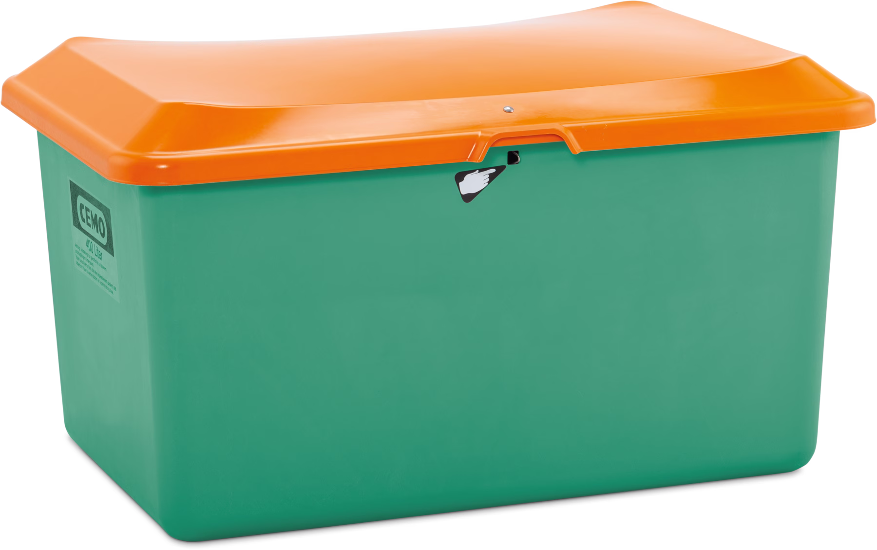 GRP Grit container Plus3 400 l, green/orange