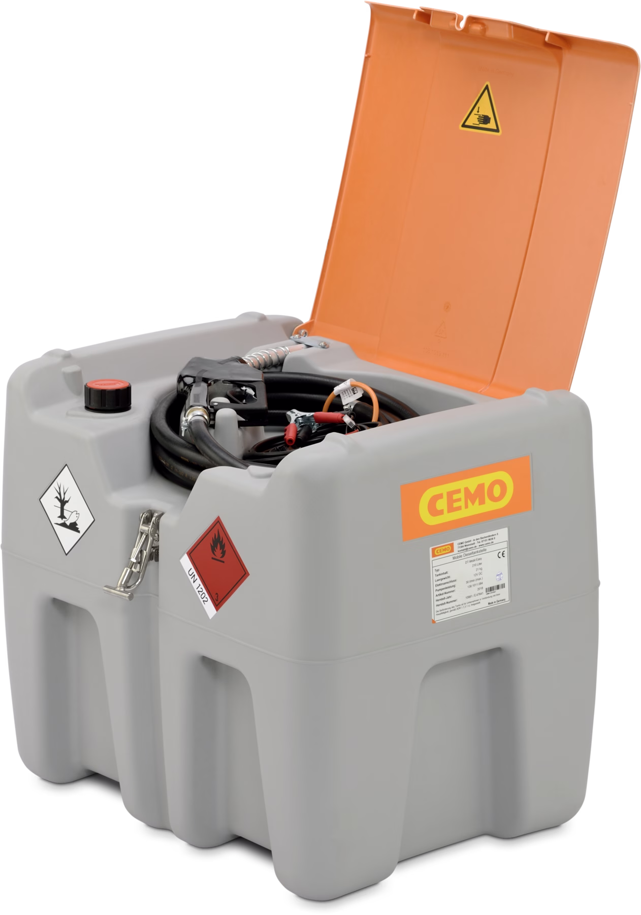 CEMO DT-Mobil Easy 210 l, CENTRI SP 30, 30 l/min, Klappdeckel