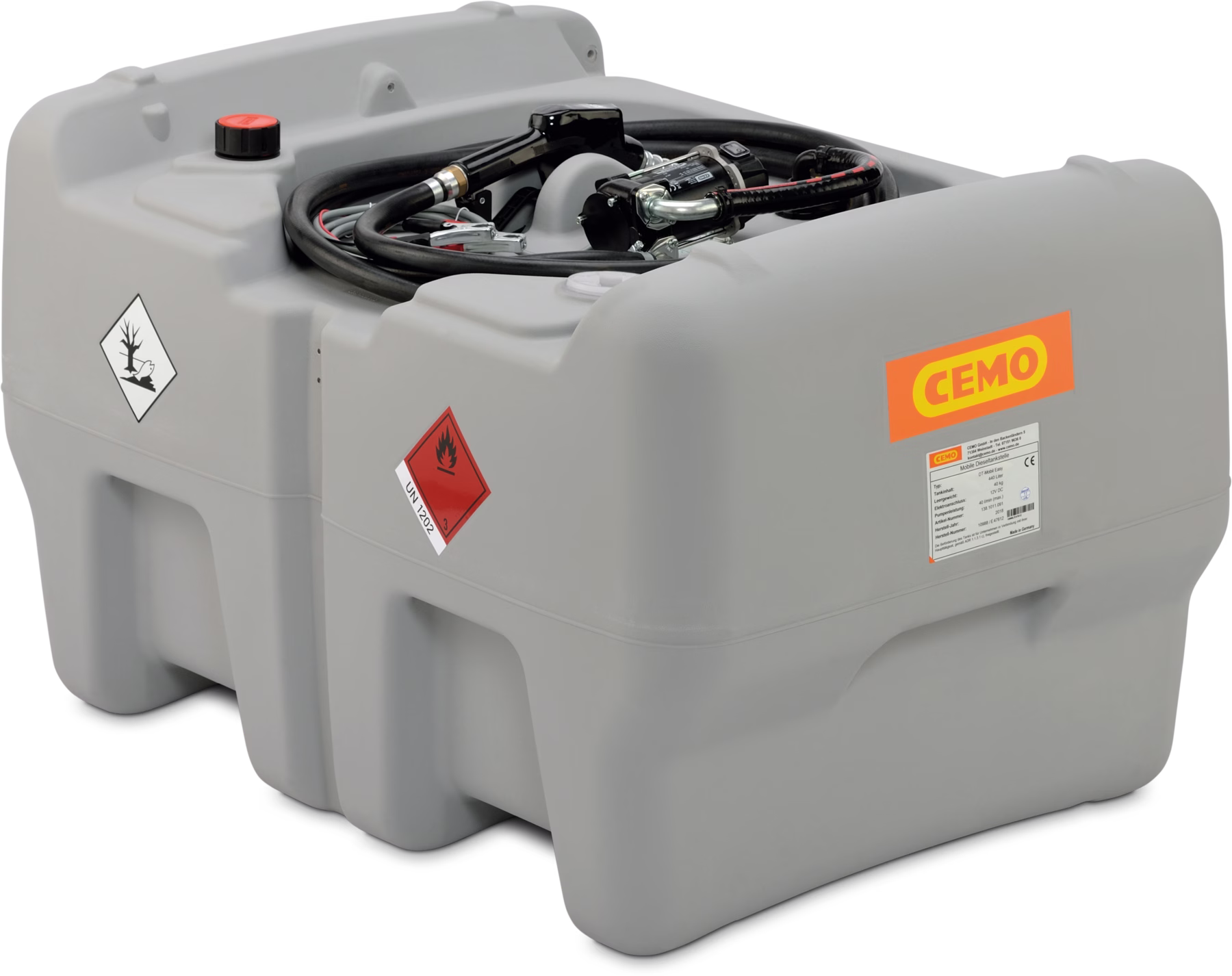CEMO DT-Mobil Easy 440 l, mit Elektropumpe 12V,