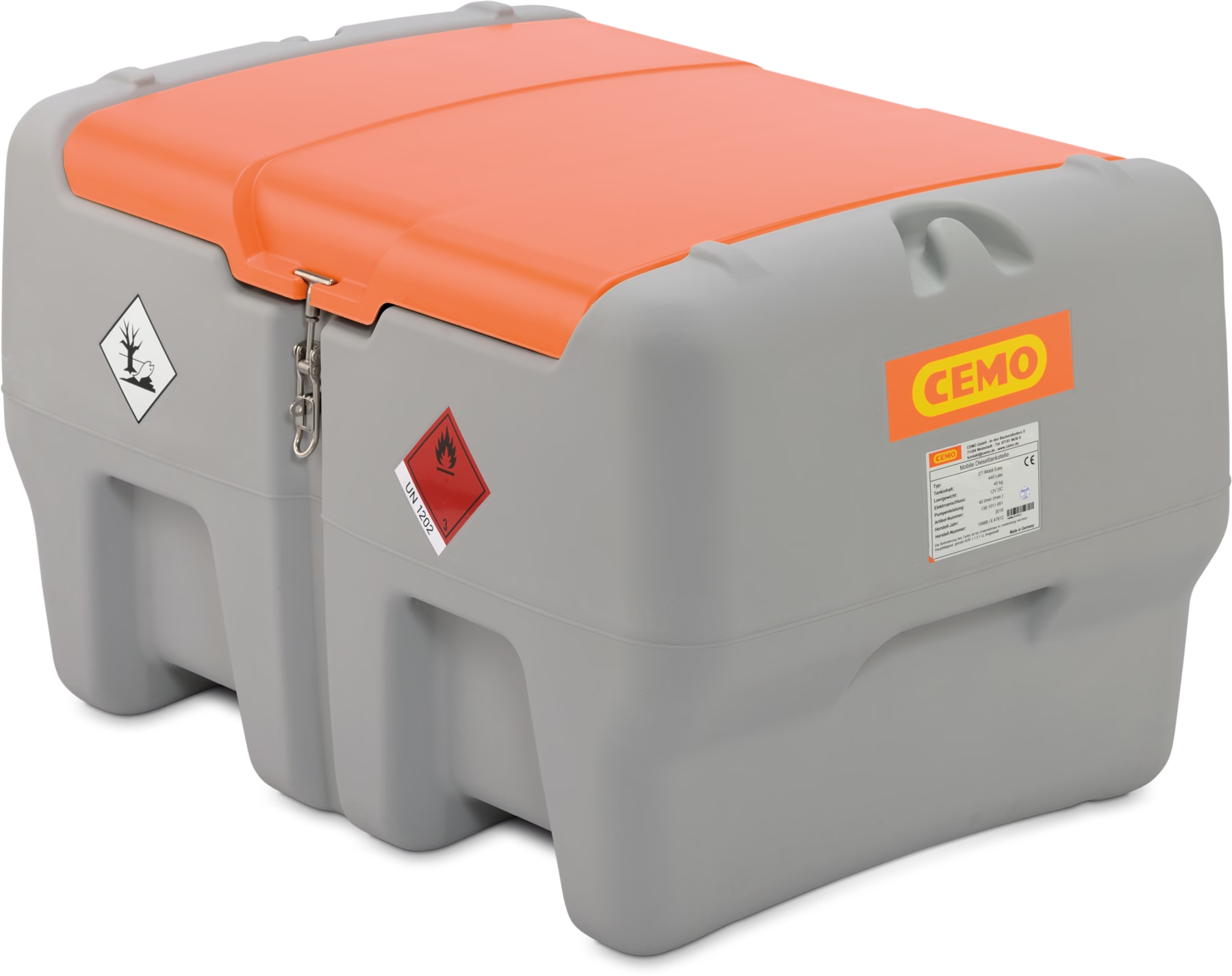 CEMO DT-Mobil Easy 440 l mit CENTRI SP 30 und Klappdeckel
