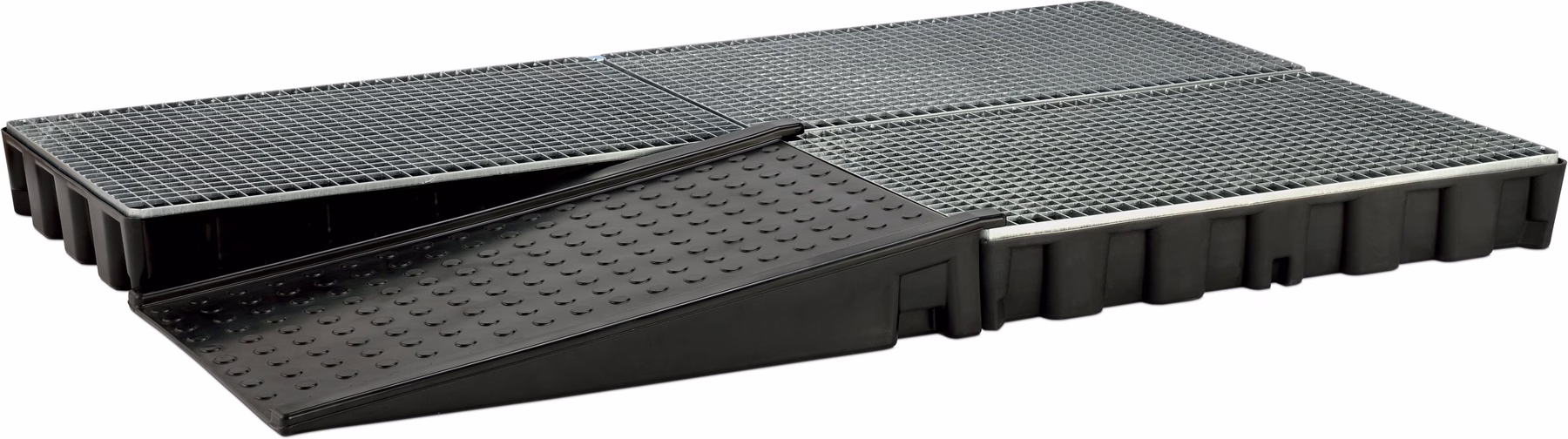 PE spill pallet 250HD with galvanised steel grating