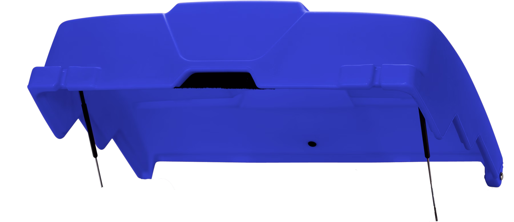 Coperchio blu, con molle a gas e accessori di montaggio