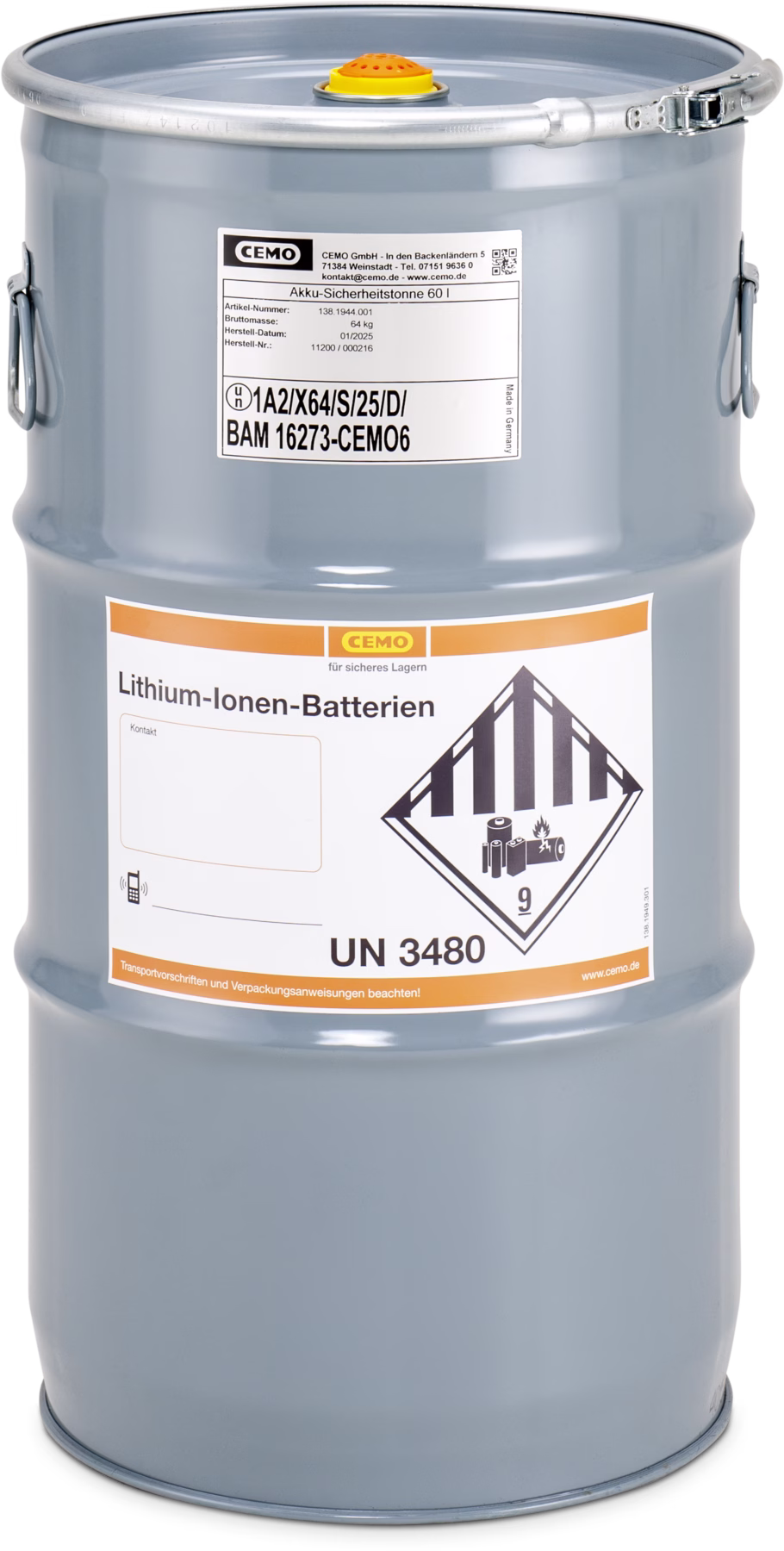 Battery safety barrel