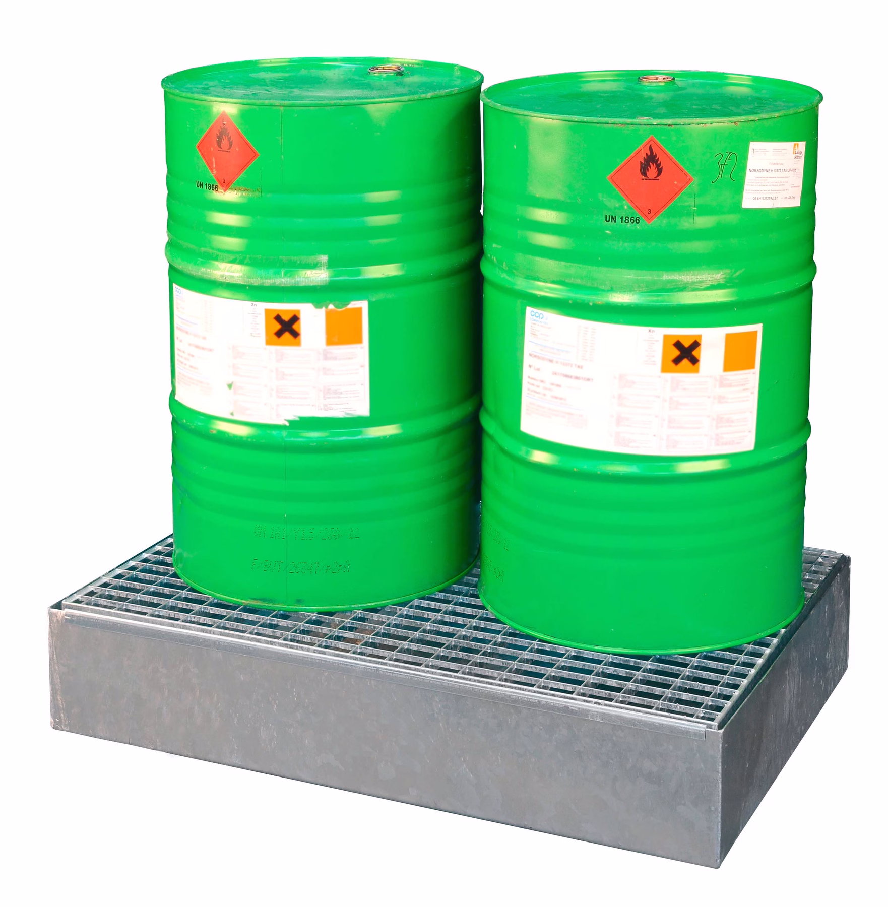 Sump pallet type SW2 o. F, galvanised model, with grating