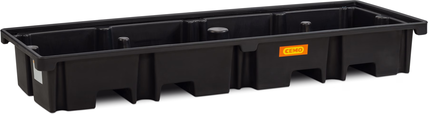 Vasche di raccolta per pallet in PE per 2 pallet 120 x 80 longitudinali, 425 l, senza griglia