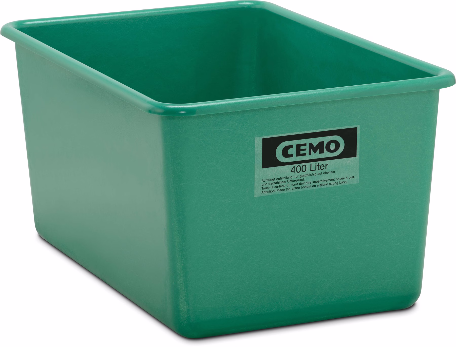 Contenedor GRP rectangular 400 l modelo estándar verde 