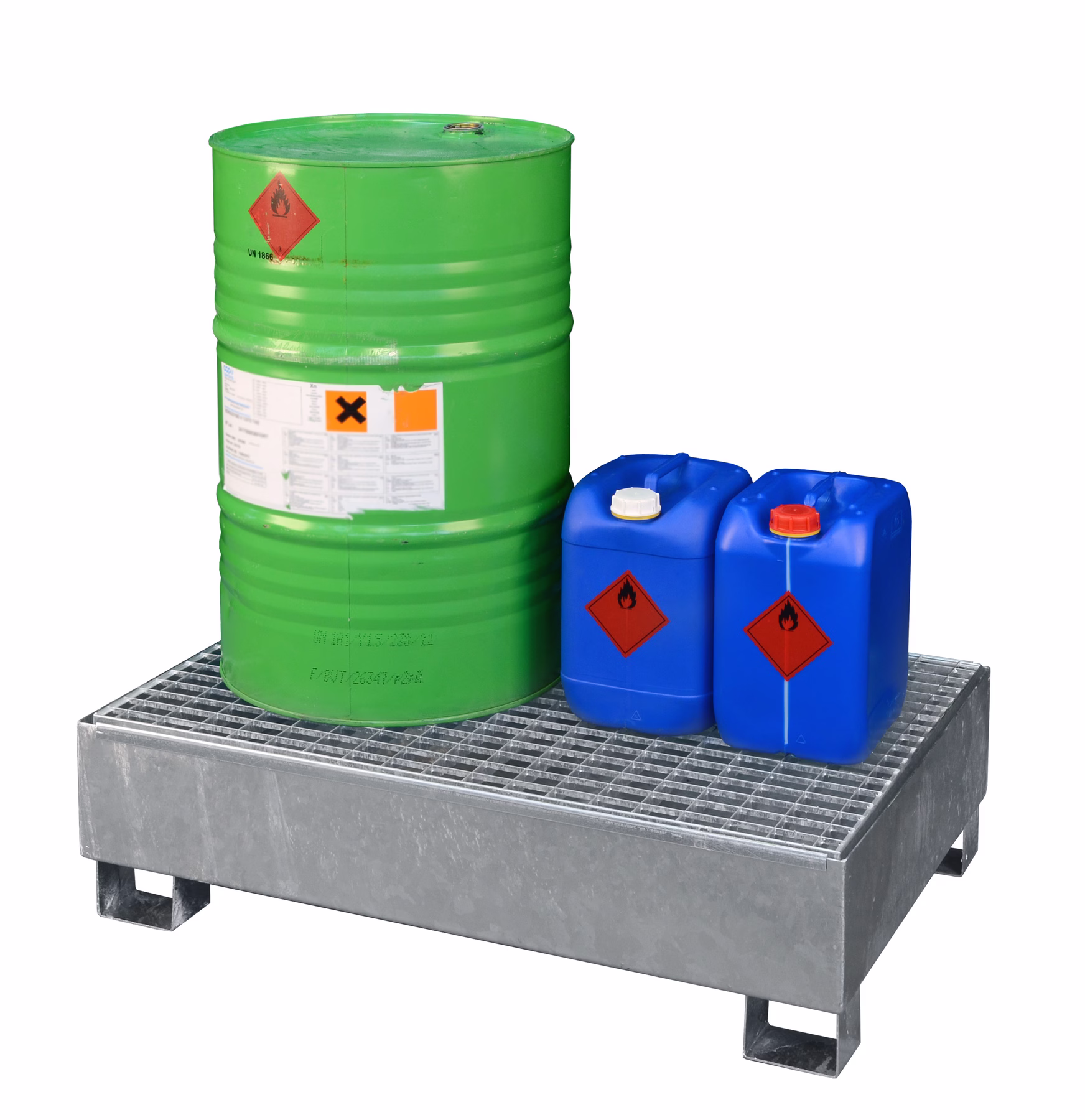 Steel sump galvanised with grating