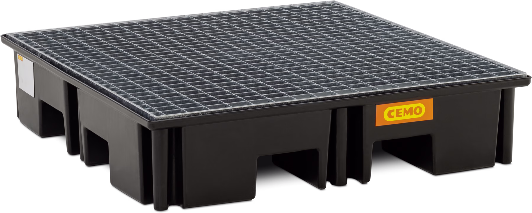 PE-uppsamlingstråg 120 x 120cm, 220 l med stålgaller