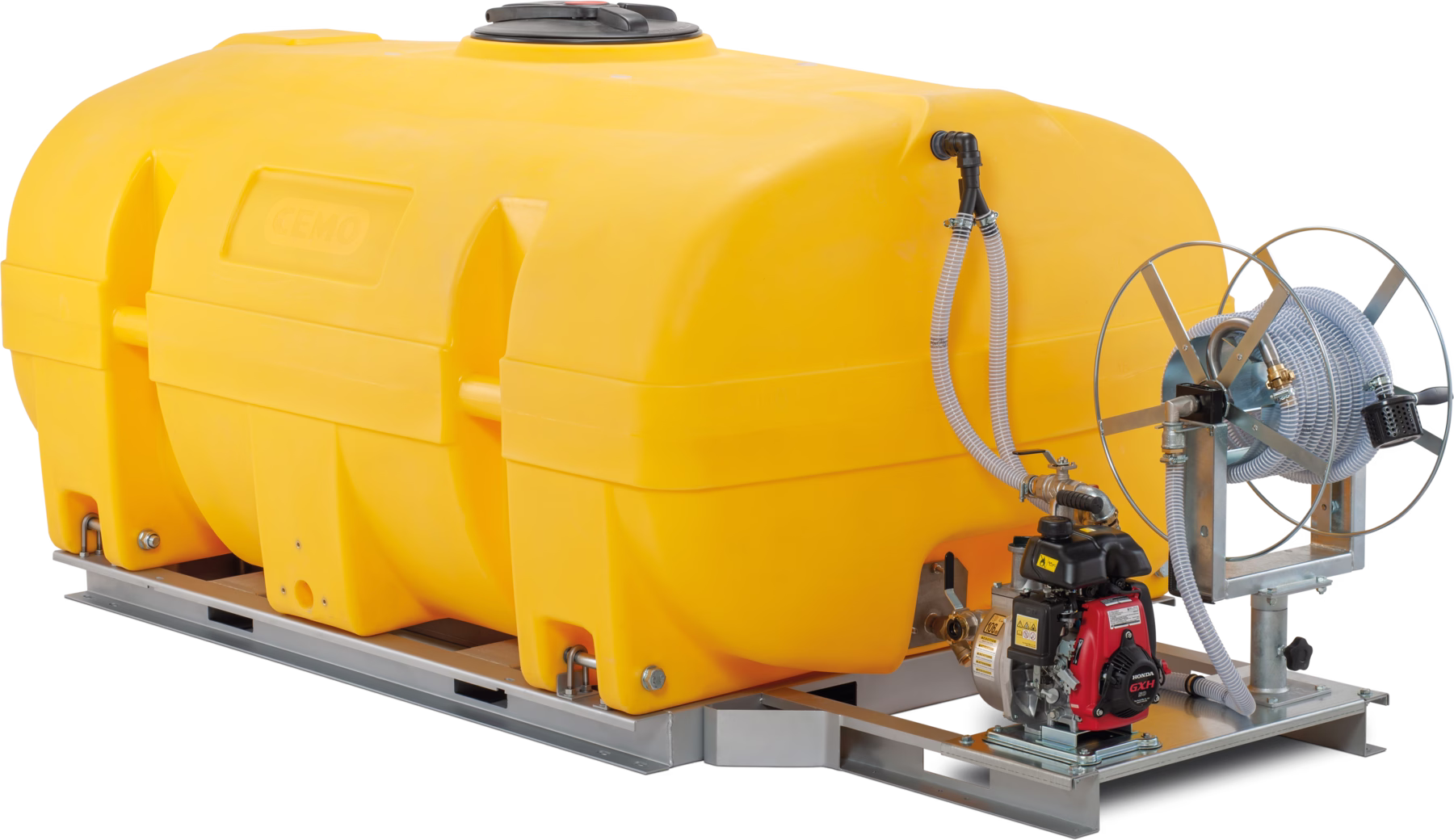 BWS 130-PE, FA 3000, M-Pumpe 130, Benzin, mit SW und Haspel schwenkbar, gelb RAL 1018
