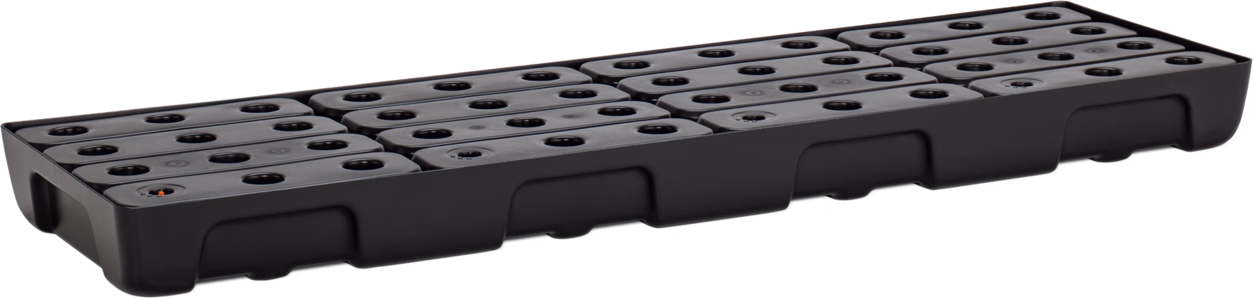 Vasca di raccolta in PE per scaffali e piccoli recipienti 13/4 con griglia in PE