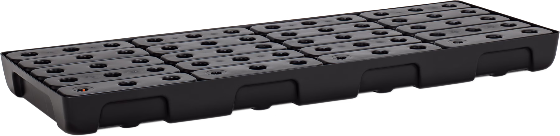 Vasca di raccolta in PE per scaffali e piccoli recipienti 13/5 con griglia in PE