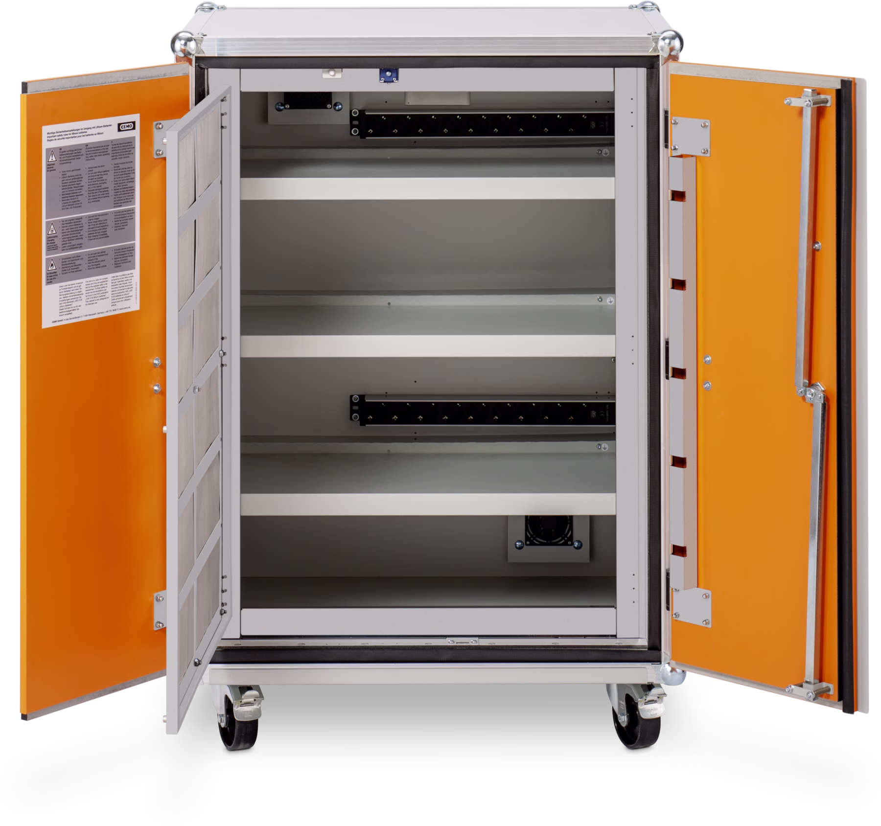 CEMO Battery charging cabinet Basic 8/10, 230 V with castors