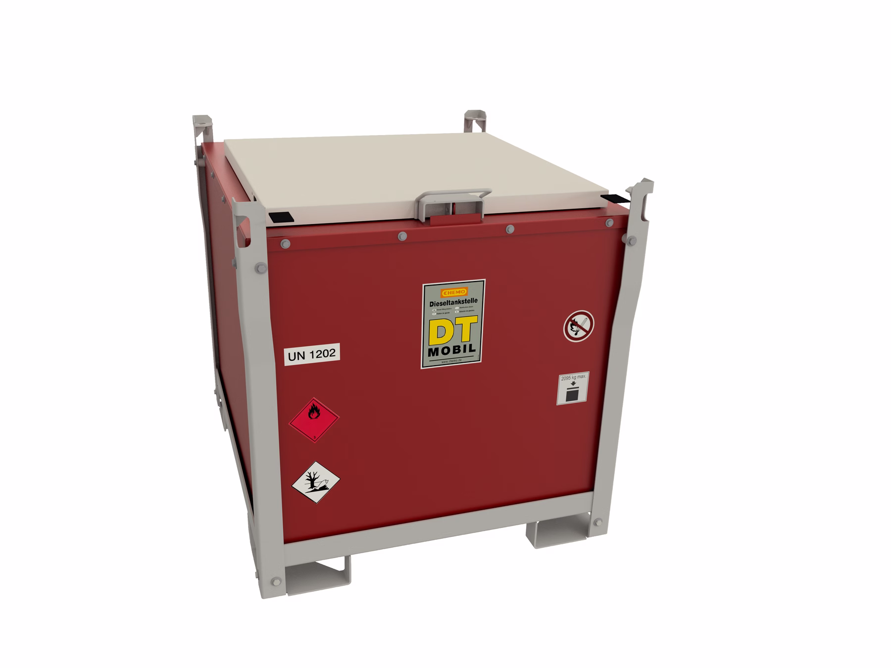 DT Mobil PRO ST 980 l Dieseltank mit Handpumpe, Elektropumpe 24/12 V und Schnellkupplung