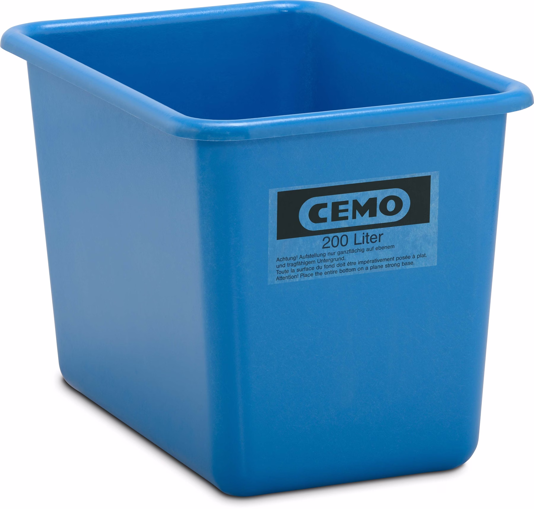 Contenedor GRP rectangular 200 l alto modelo estándar azul