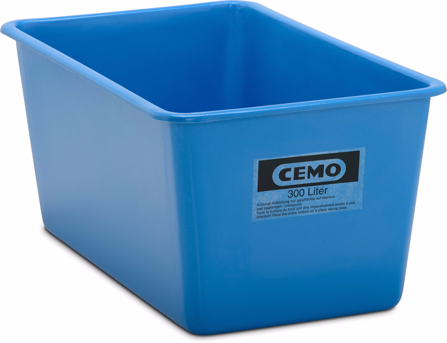 Contenedor GRP rectangular 300 l modelo estándar azul