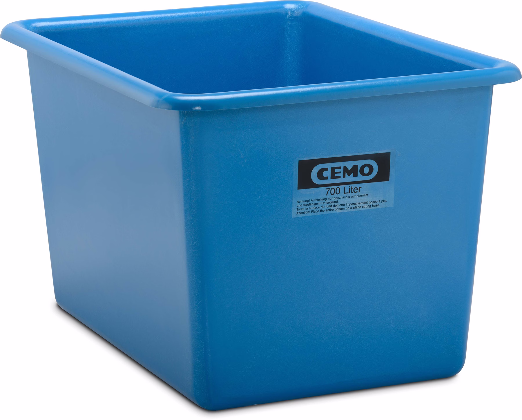 Contenedor GRP rectangular 700 l modelo estándar azul 