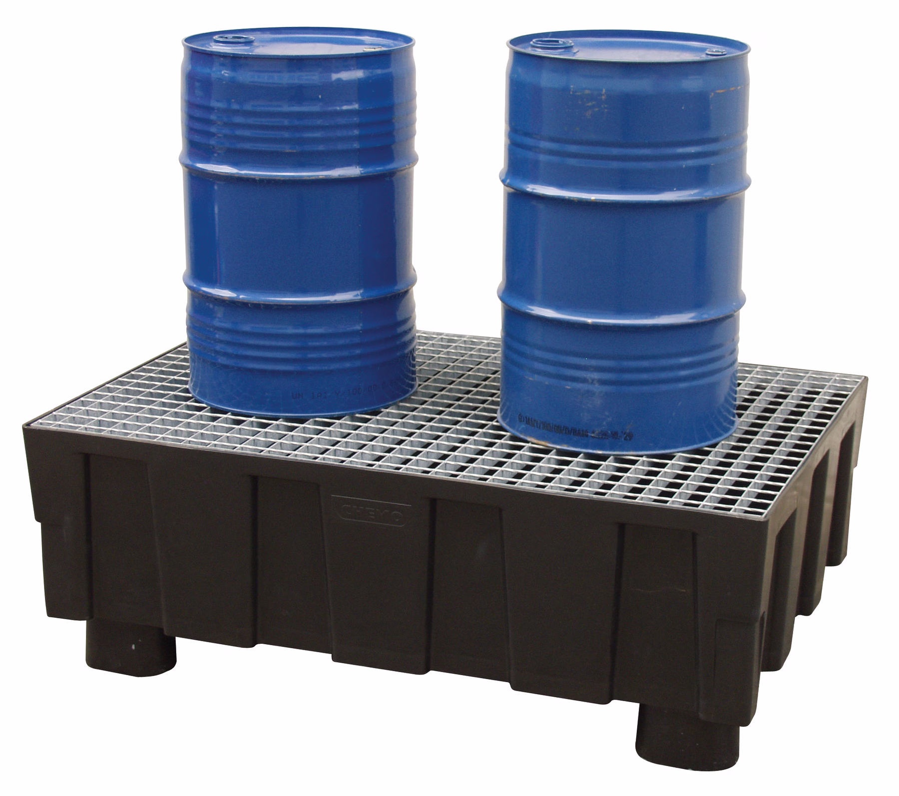 PE sump pallet 205/2 with 4 feet with approval