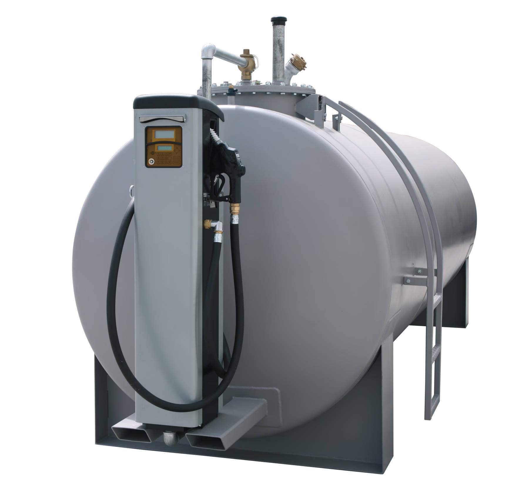 Ståltank med konsol för dieselpumpar 30000 l